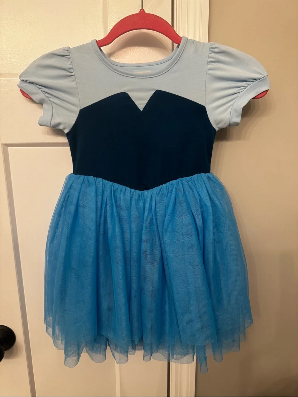 Taylor Joelle Cinderella Girls Light Blue & Navy Princess Tulle Costume Dress